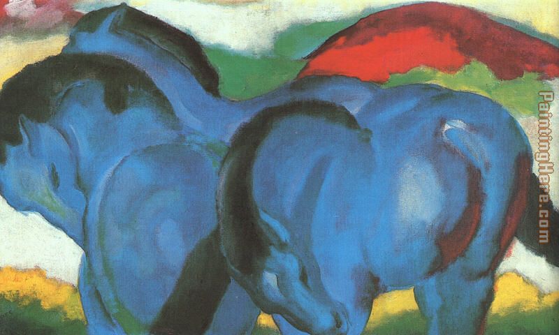 The Little Blue Horses painting - Franz Marc The Little Blue Horses art painting